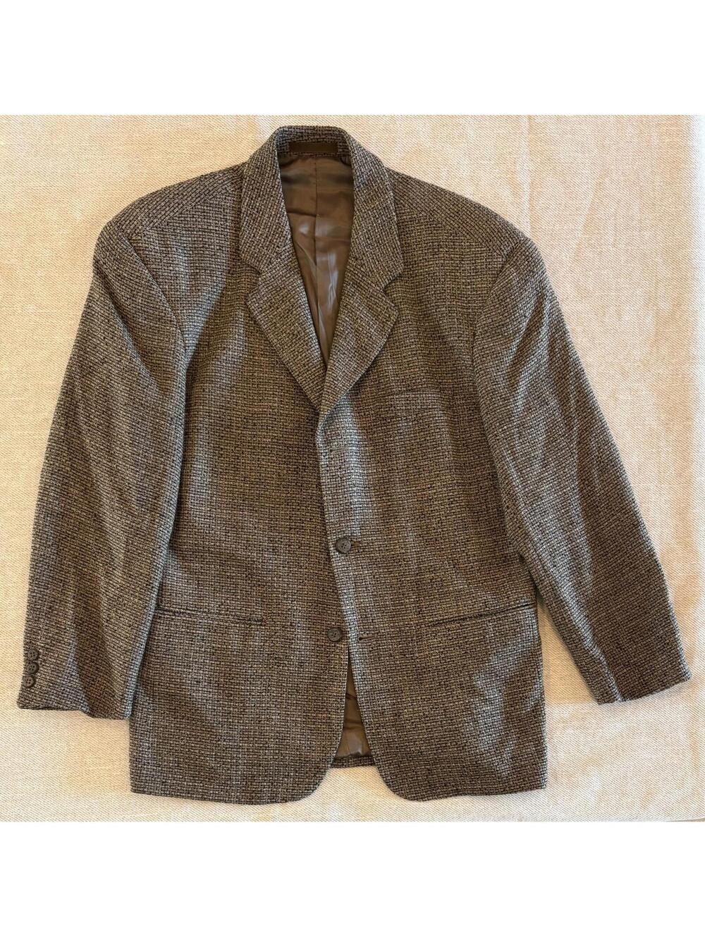 VTG Jhane Barnes Blazer 40 Vintage Merino Wool Loop Grey USA